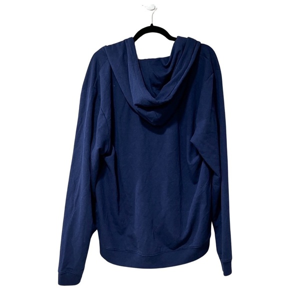 NWT HILL HOUSE Teddy Gender Neutral Zip Up Hoodie Jacket Navy Sz L - Picture 2 of 7